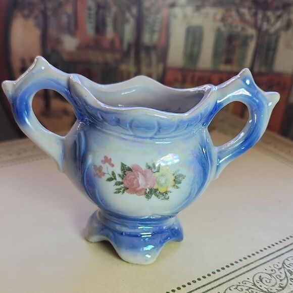 Vintage Mini Lusterware Bud Floral Vase - Picture 1 of 10